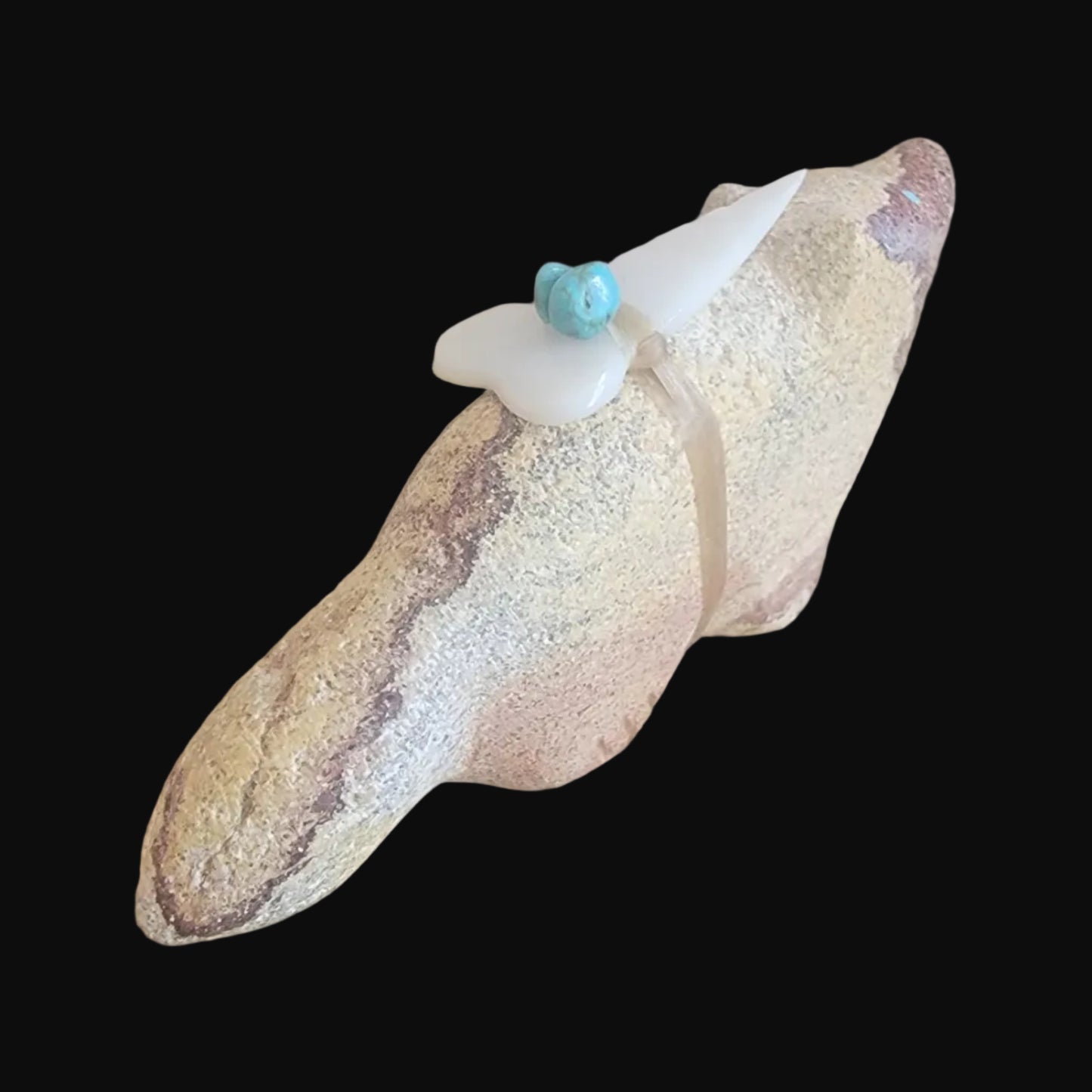 Sandstone Wolf Zuni Fetish