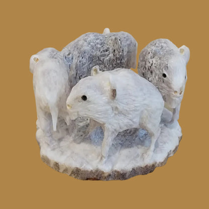 Antler Ring of Bison/Buffalo Zuni Fetish