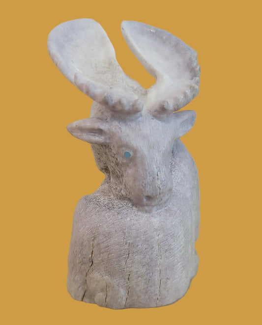 Sitting Antler Moose Zuni Fetish