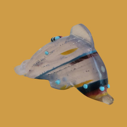 Surfite Dolphin w/Zuni Sun Zuni Fetish