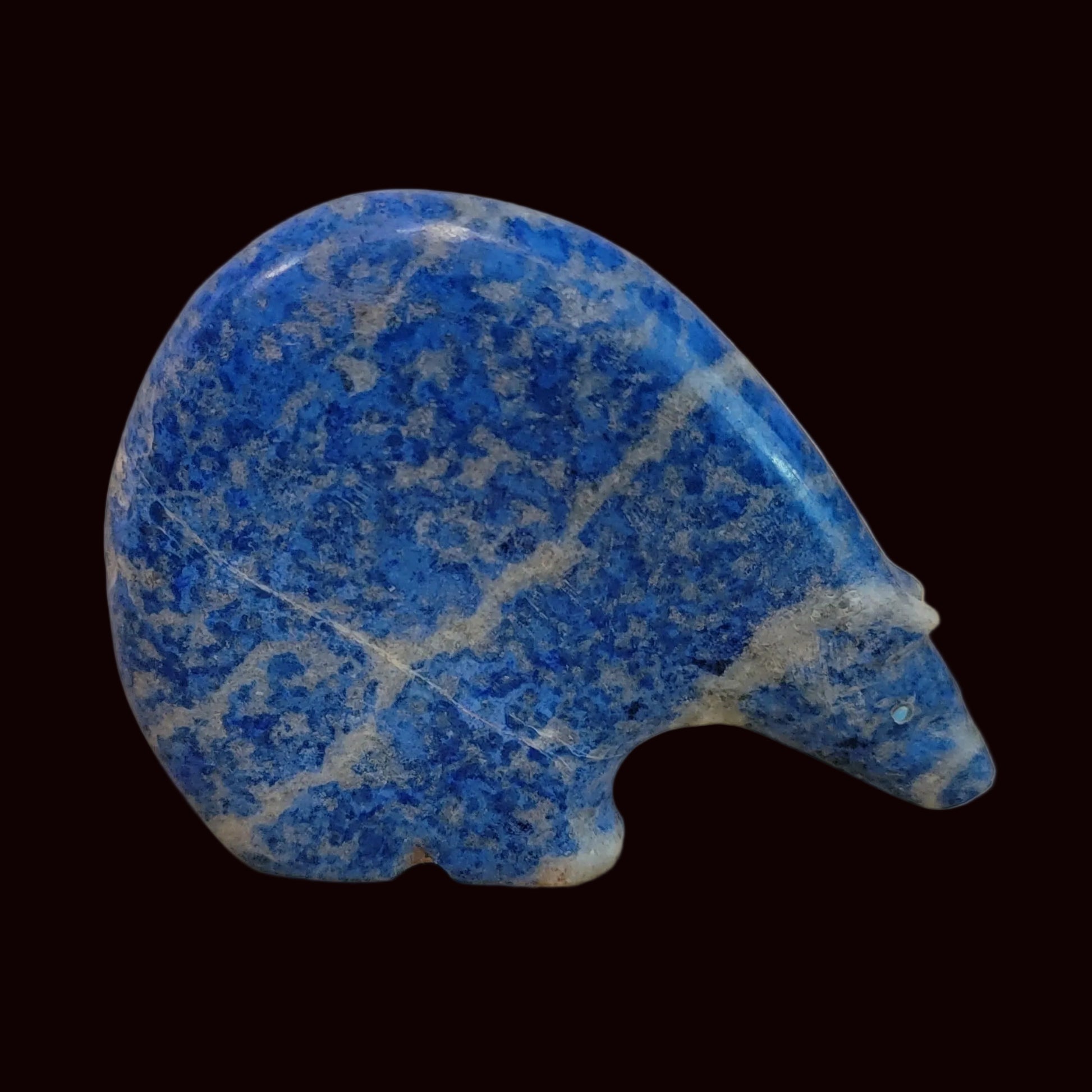 Denim Lapis Medicine Bear Zuni Fetish
