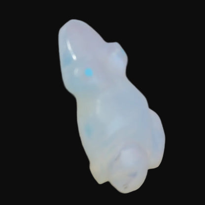 Crystalized Opal Frog Zuni Pocket Fetish