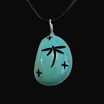 Turquoise Zuni Maiden Double Sided Pendant Zuni Fetish Necklace