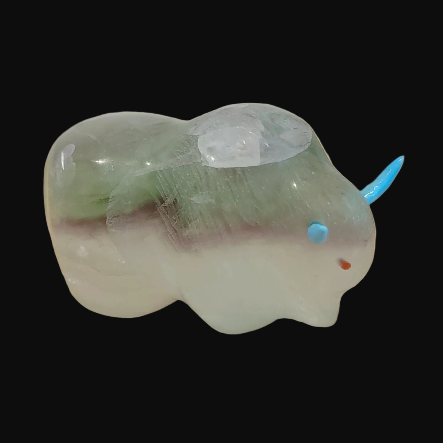 Powerful Fluorite Bison/ Buffalo Zuni Fetish