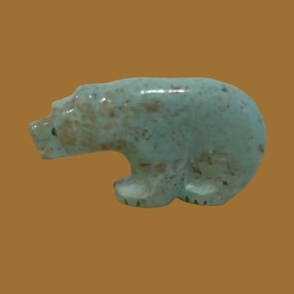Exquisite Turquoise Maiden/Bear Zuni Fetish