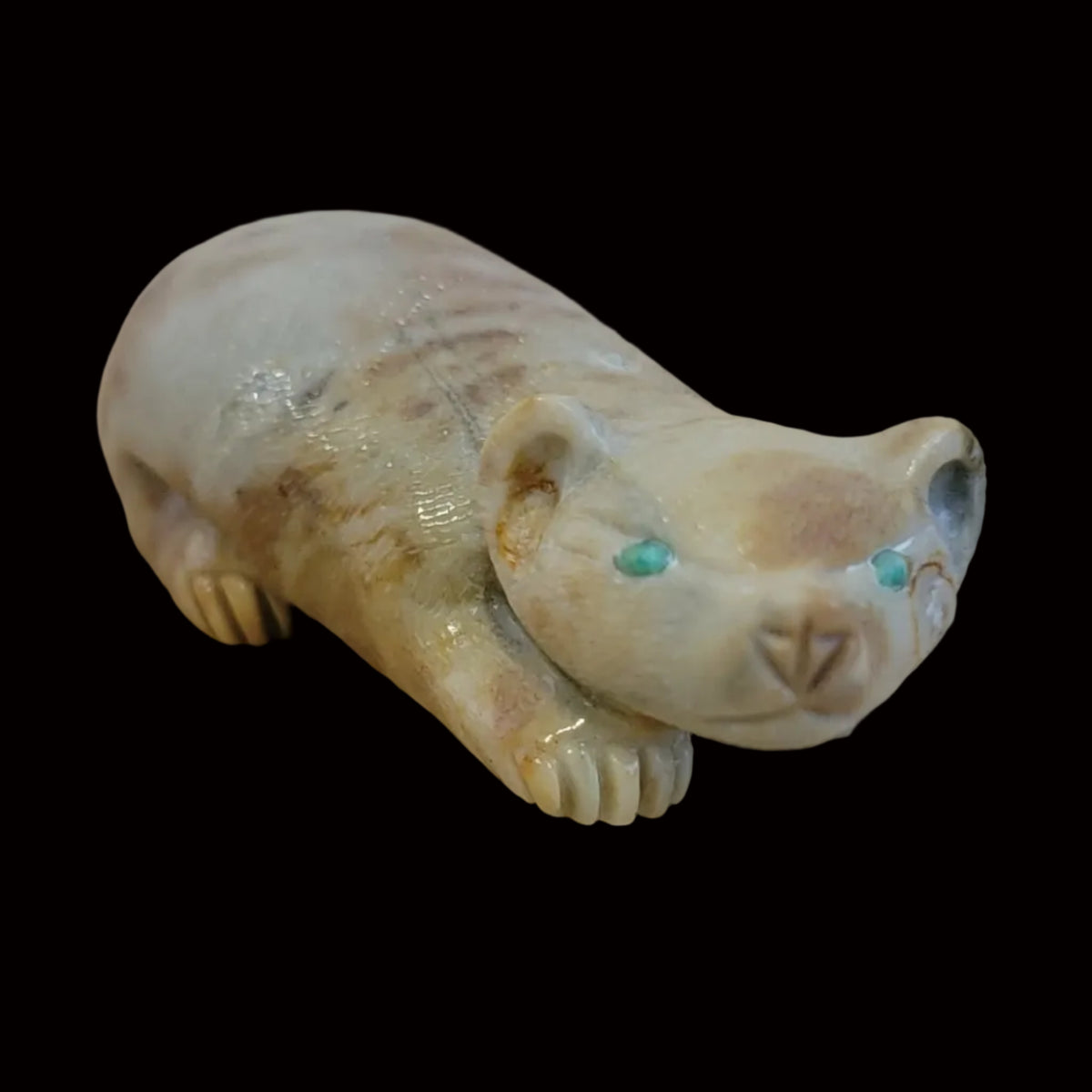 Picasso Marble Sweet Badger Zuni Fetish
