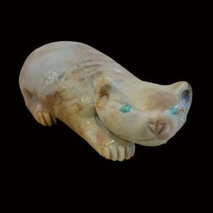 Picasso Marble Sweet Badger Zuni Fetish