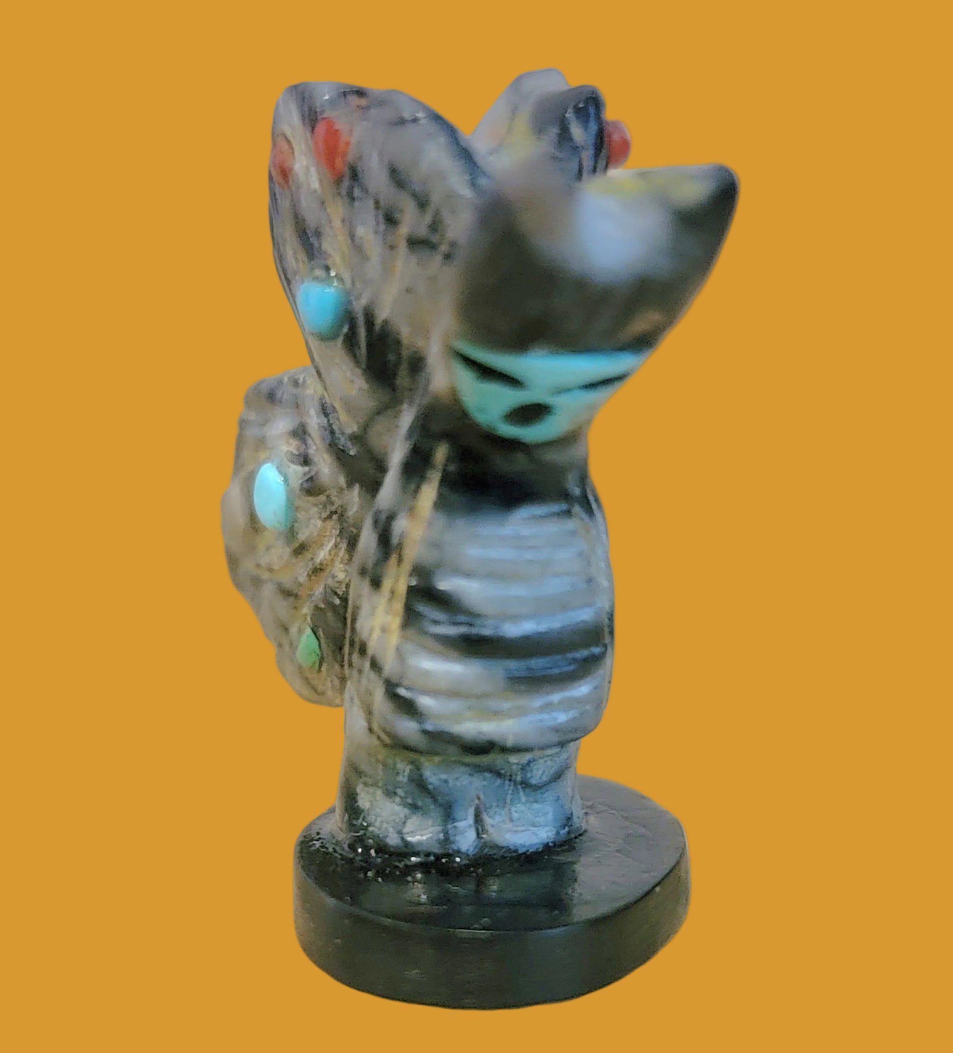 Picasso Marble Zuni Butterfly Maiden Zuni Fetish