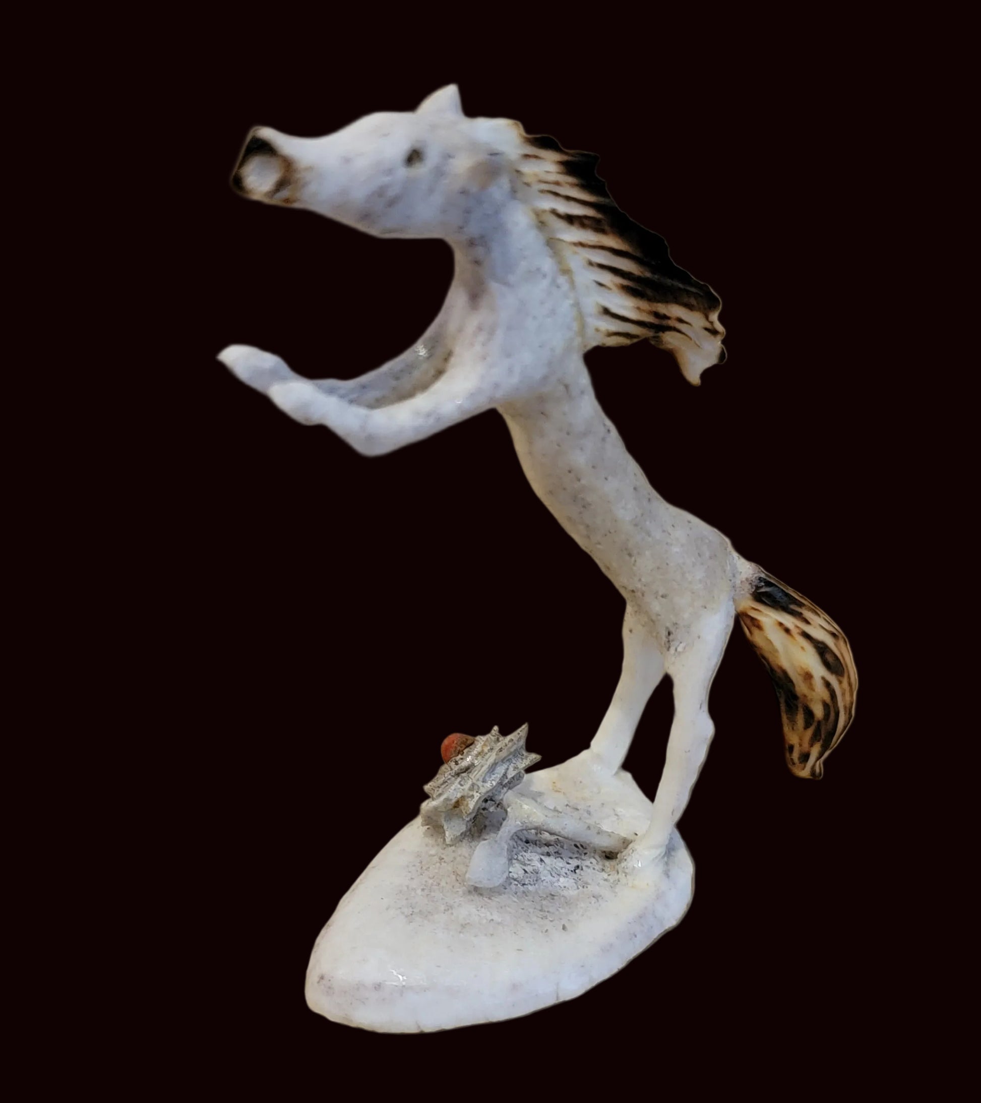 Antler Circus Horse w/ Rose Zuni Fetish