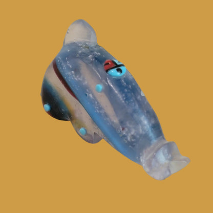 Surfite Dolphin w/Zuni Sun Zuni Fetish