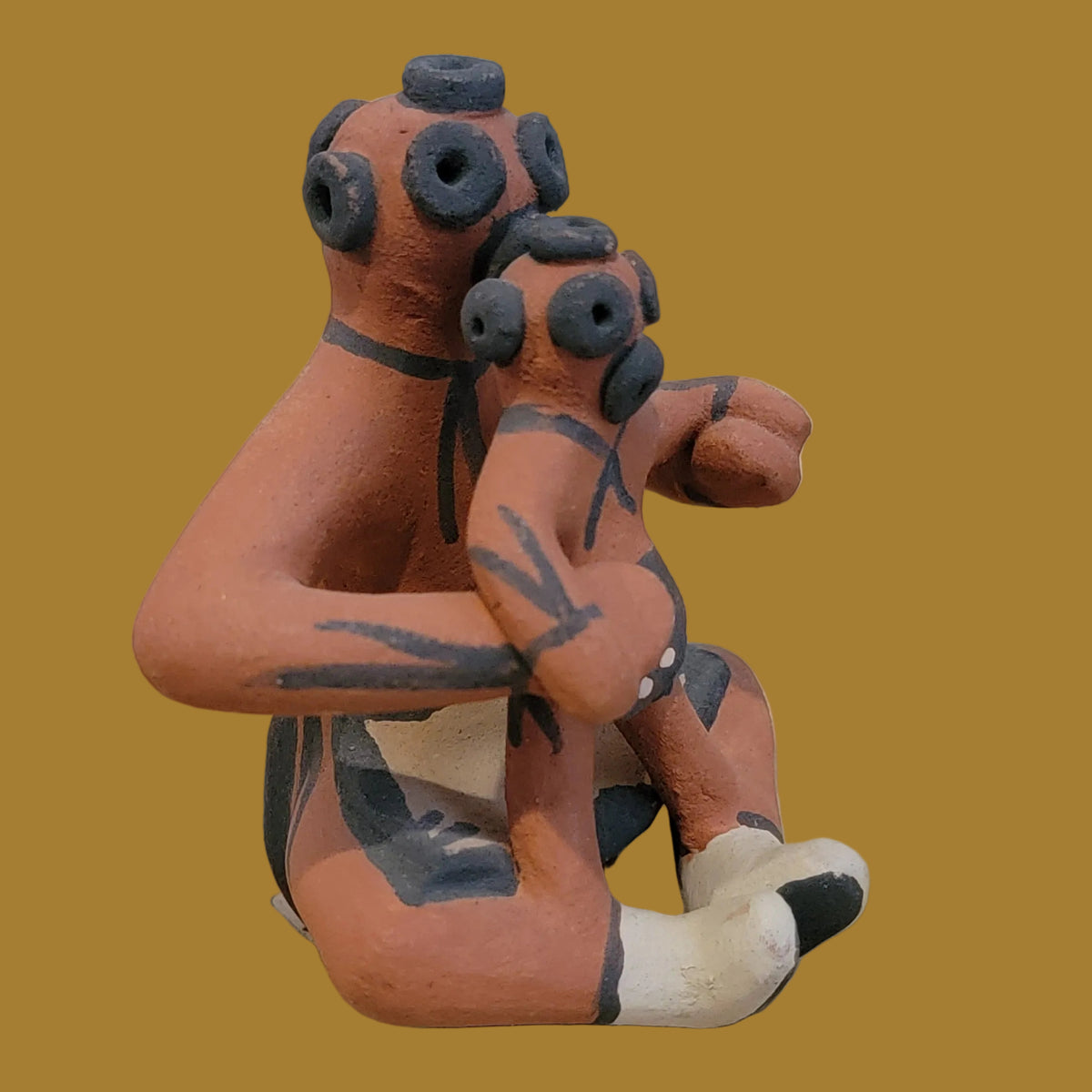 Jemez Pueblo Mudhead Clown Storyteller Pueblo Pottery