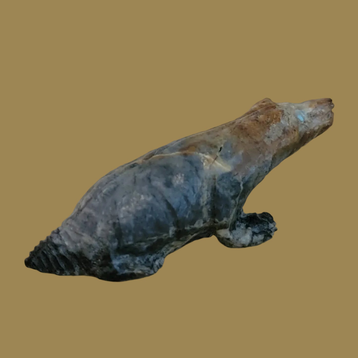 Picasso Marble Realistic Badger Zuni Fetish