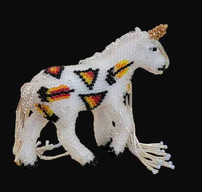 Fully Beaded Fancy Fantasy Zuni Unicorn Indian Beadwork