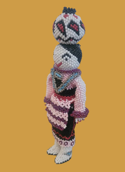 Fully Beaded and Detailed Zuni Olla Maiden Indian Beadwork