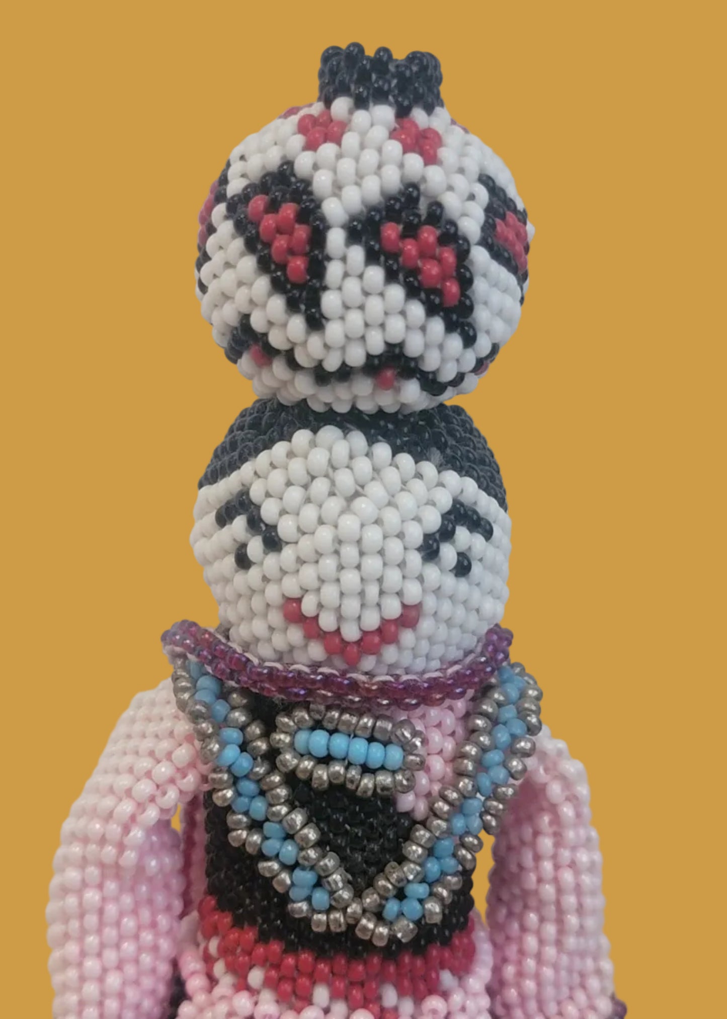 Fully Beaded and Detailed Zuni Olla Maiden Indian Beadwork