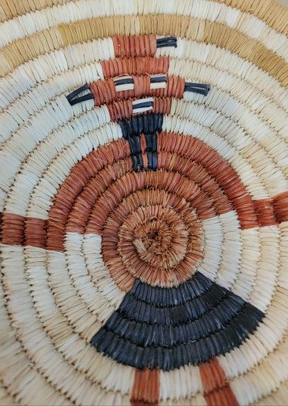 Hopi Coiled Mudhead Clown Kachina Basket/Indian Baskets