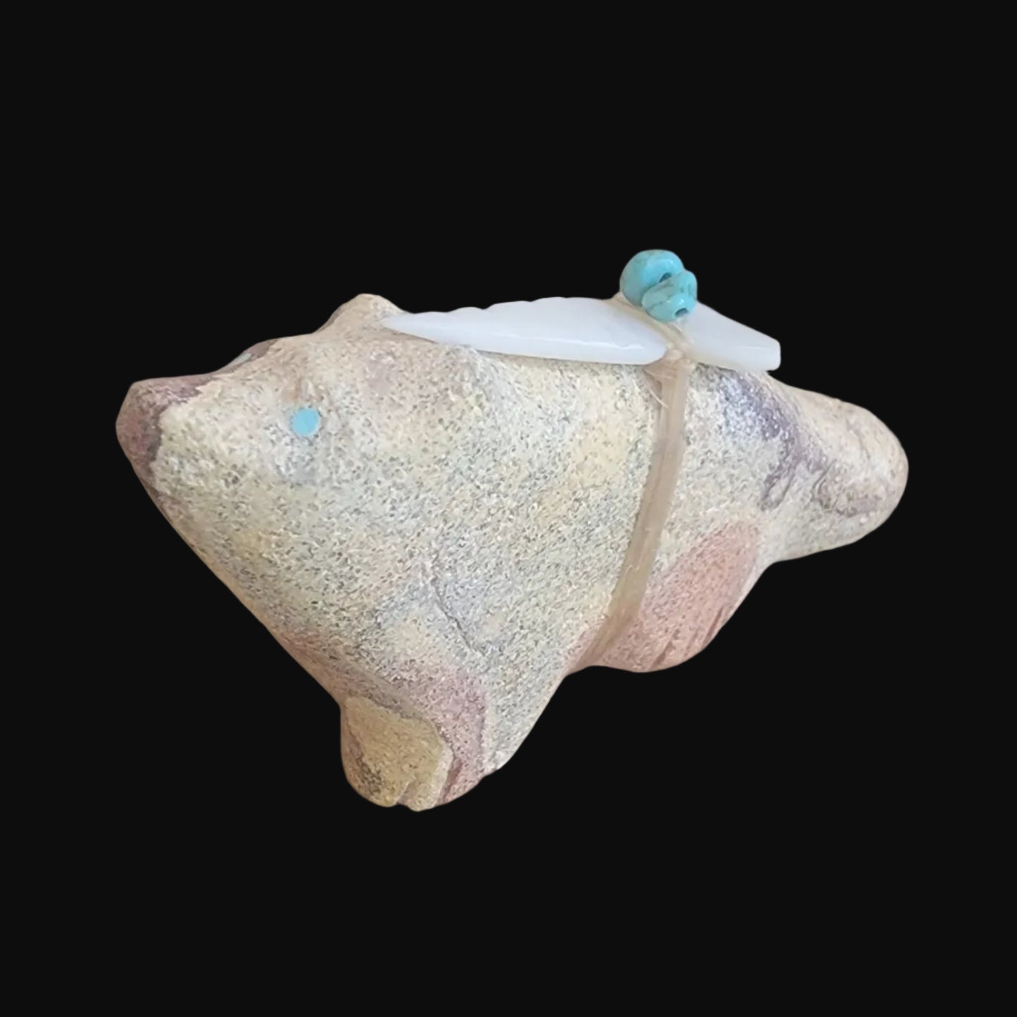 Sandstone Wolf Zuni Fetish
