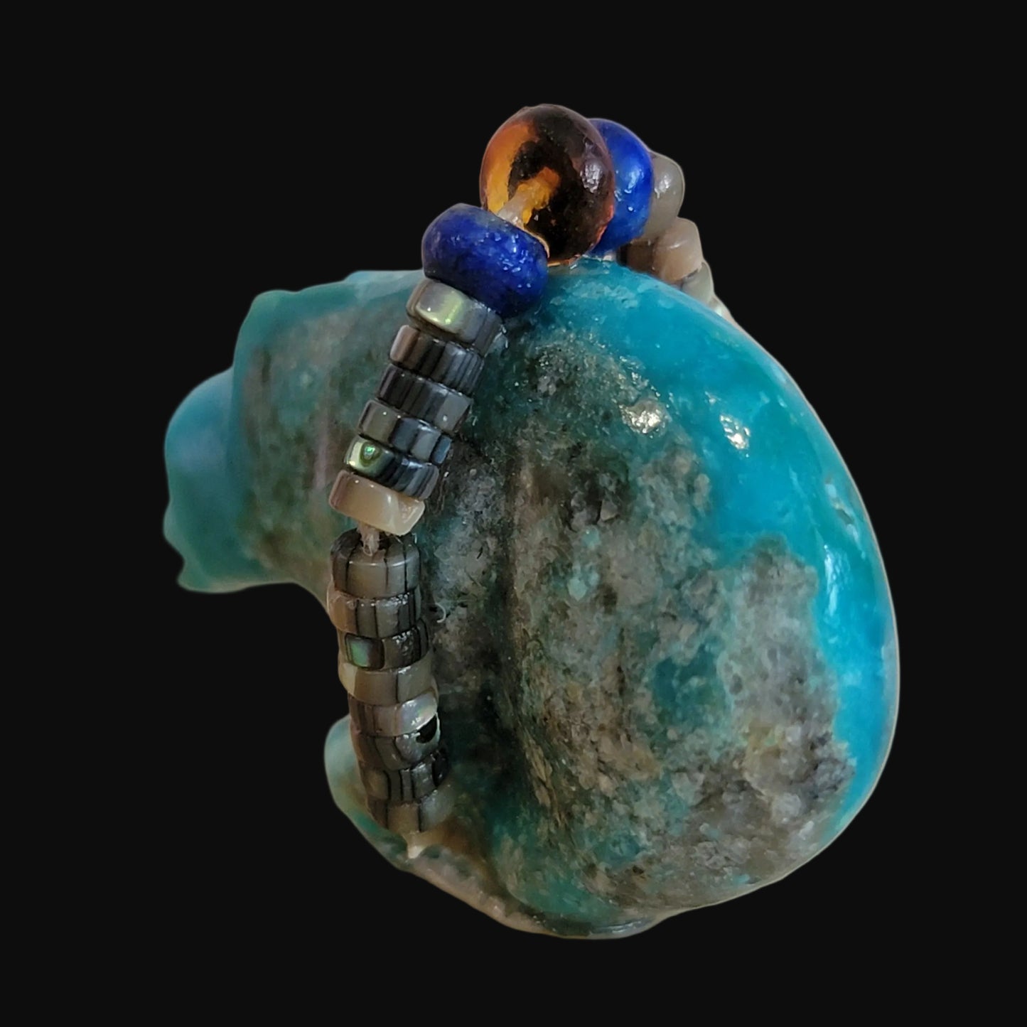 Amazonite Bear w/ Lapis and Carnelian Bundle Zuni Fetish