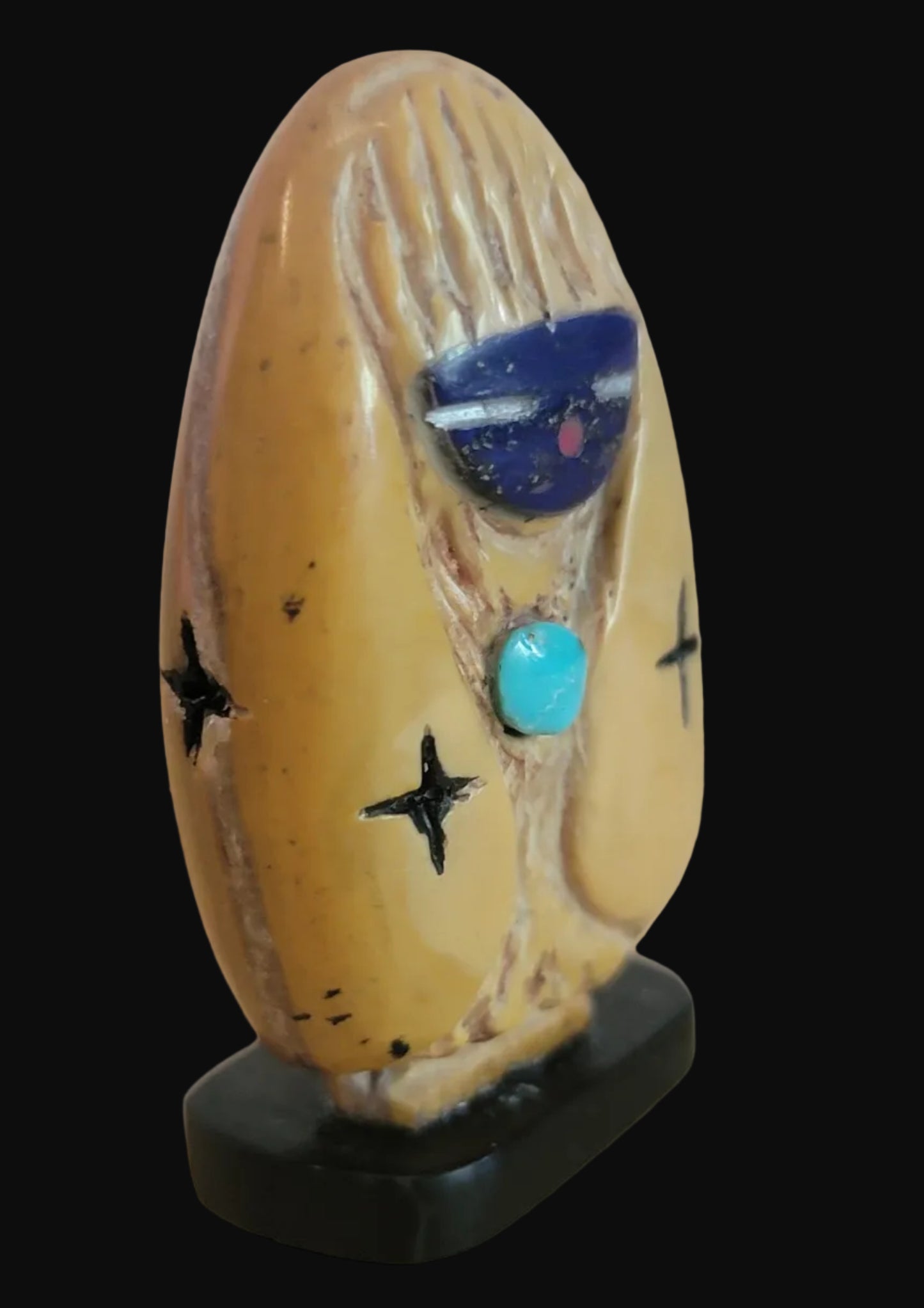 Picture Stone Jasper w/ Lapis Face Zuni Maiden Zuni Fetish