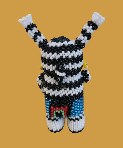 Fully Beaded Zuni Hano Clown w/ Watermelon Slice Indian Beadwork