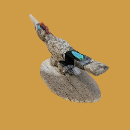 Multi Stone/Shell Roadrunner Zuni Fetish