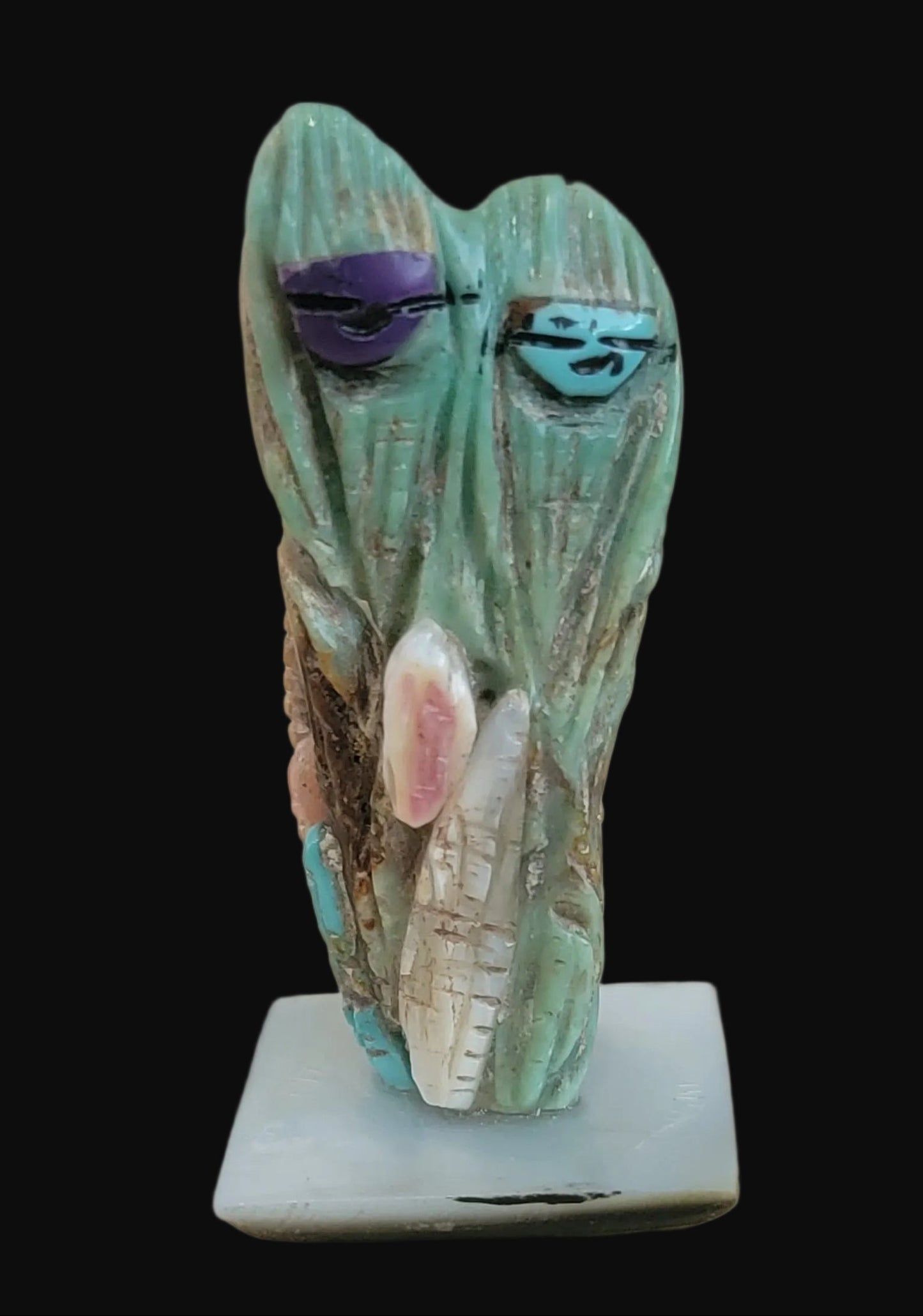 Quadruple Turquoise Zuni Corn Maidens w/Corn Zuni Fetish