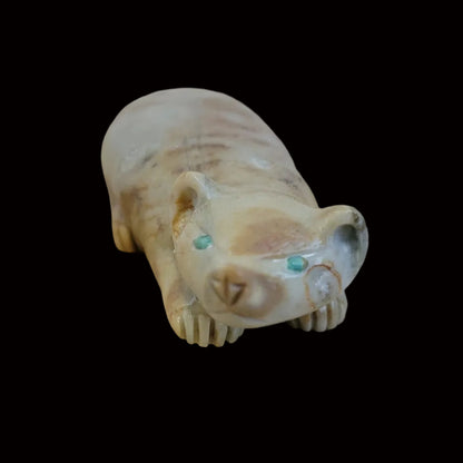 Picasso Marble Sweet Badger Zuni Fetish