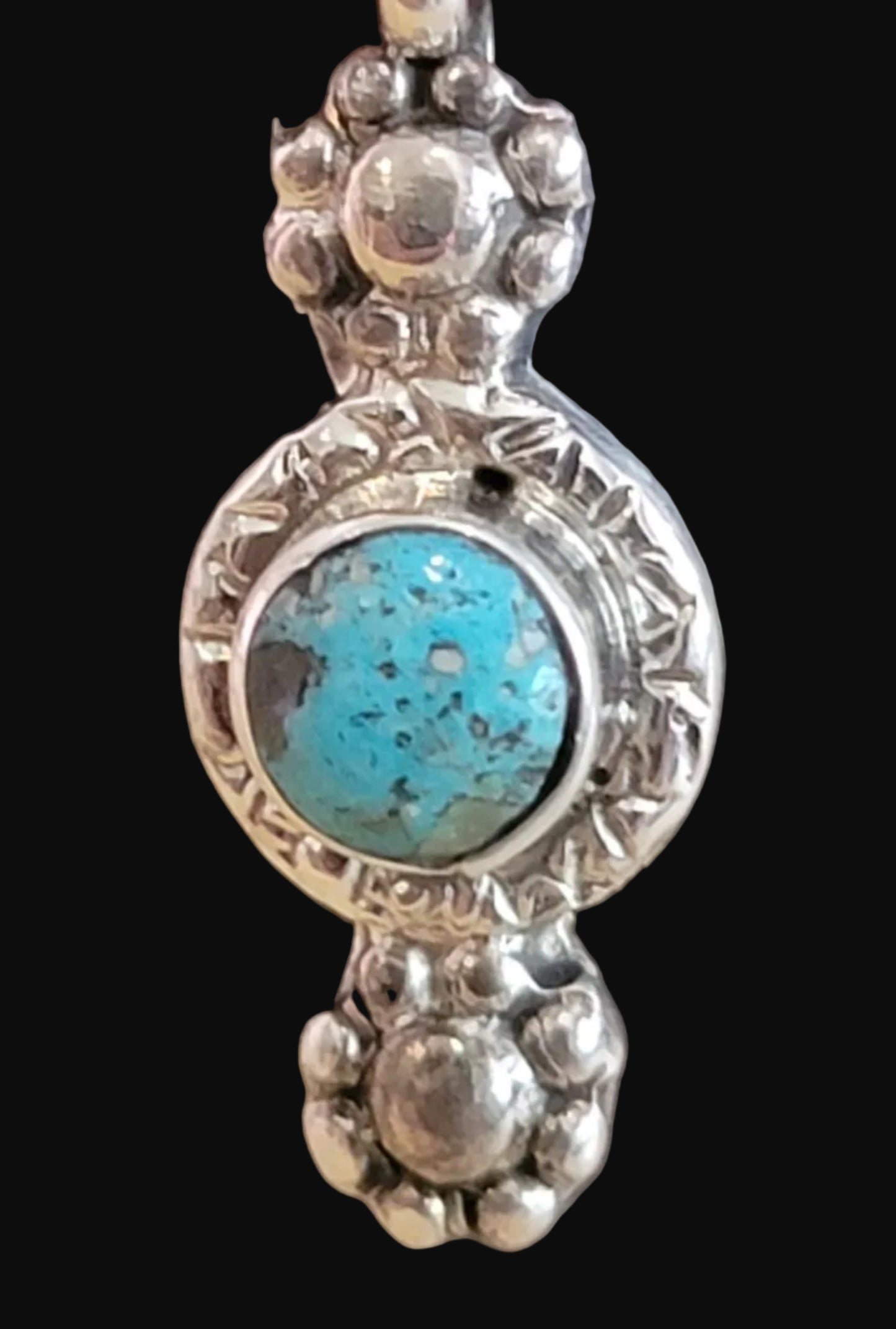 Fluorite Owl with Amazing Sterling Silver and Turquoise Bling Zuni Fetish
