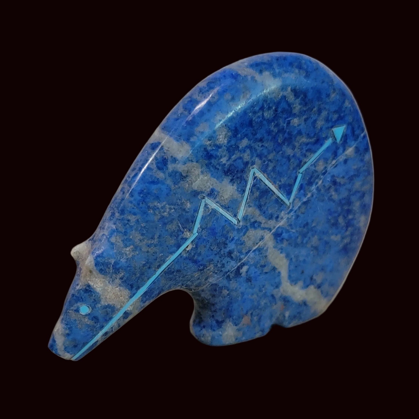 Denim Lapis Medicine Bear Zuni Fetish