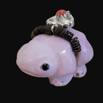 Adorable Phosphosiderite Frog w/Bling Zuni Fetish