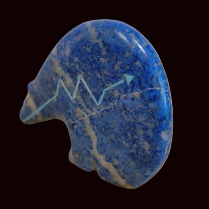 Denim Lapis Medicine Bear Zuni Fetish