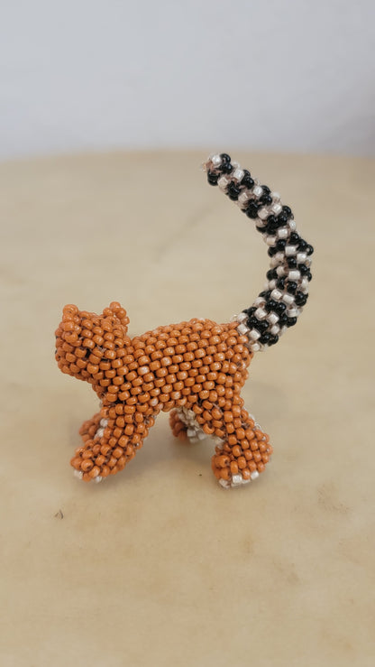 Fully Beaded Zuni Ringtail Lemur Indian Beadwork