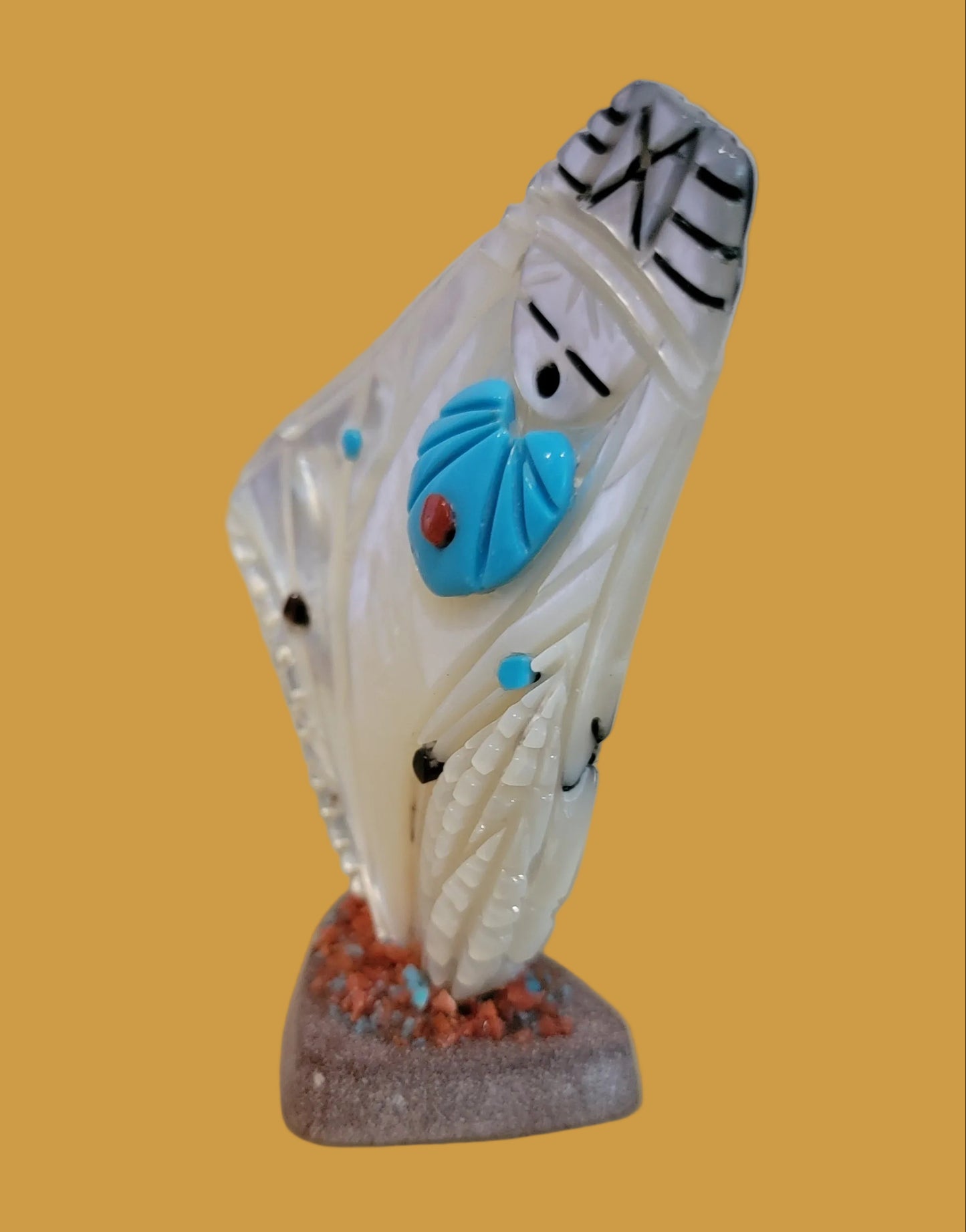Elegant Mother of Pearl Double Sided Zuni Maiden