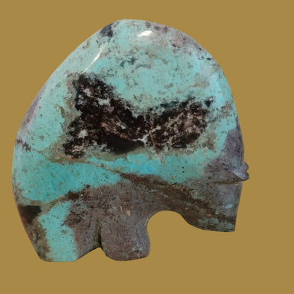 Chrysocolla Powerful Zuni Medine Bear Zuni Fetish