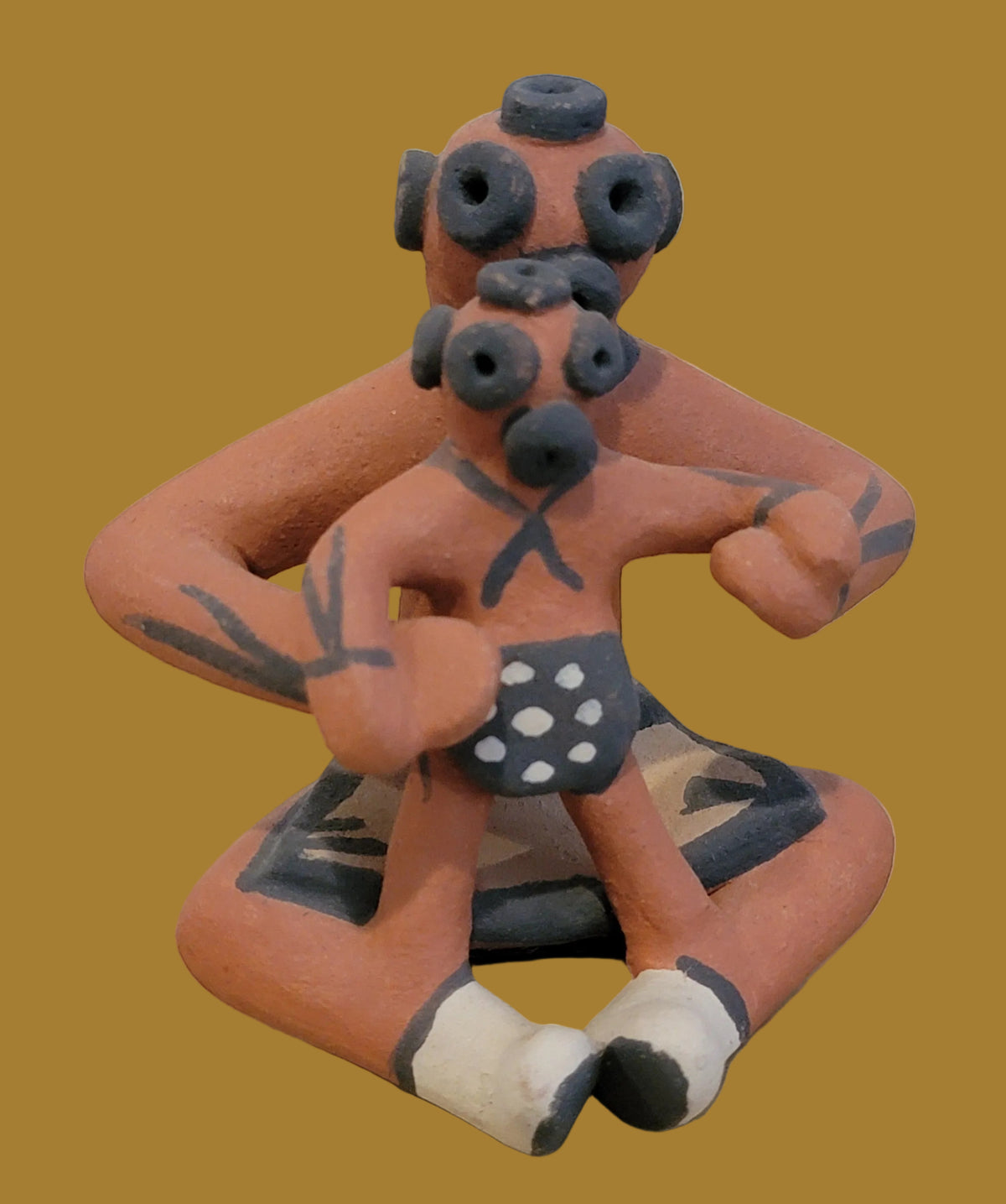 Jemez Pueblo Mudhead Clown Storyteller Pueblo Pottery