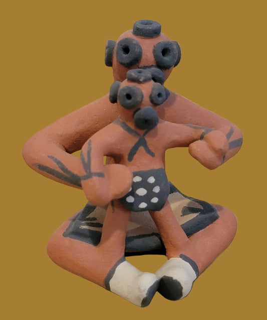 Jemez Pueblo Mudhead Clown Storyteller Pueblo Pottery