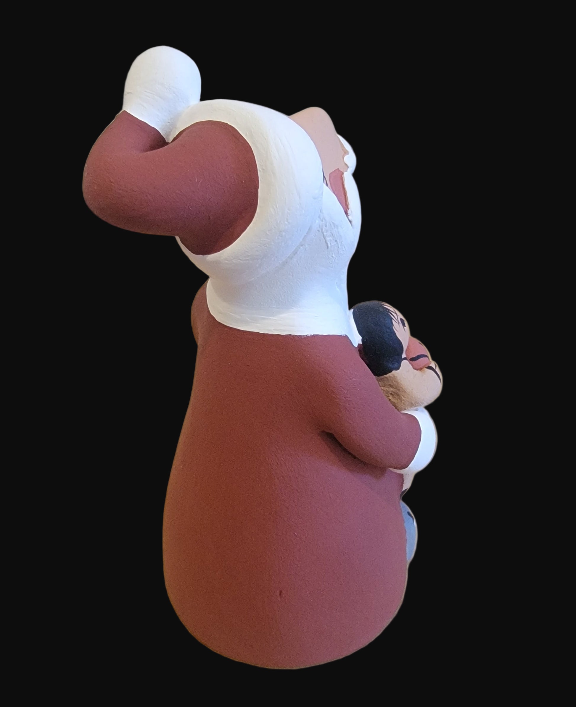 Ho Ho Ho Santa Storyteller w/ Two Children and Presents Jemez Pueblo Pottery