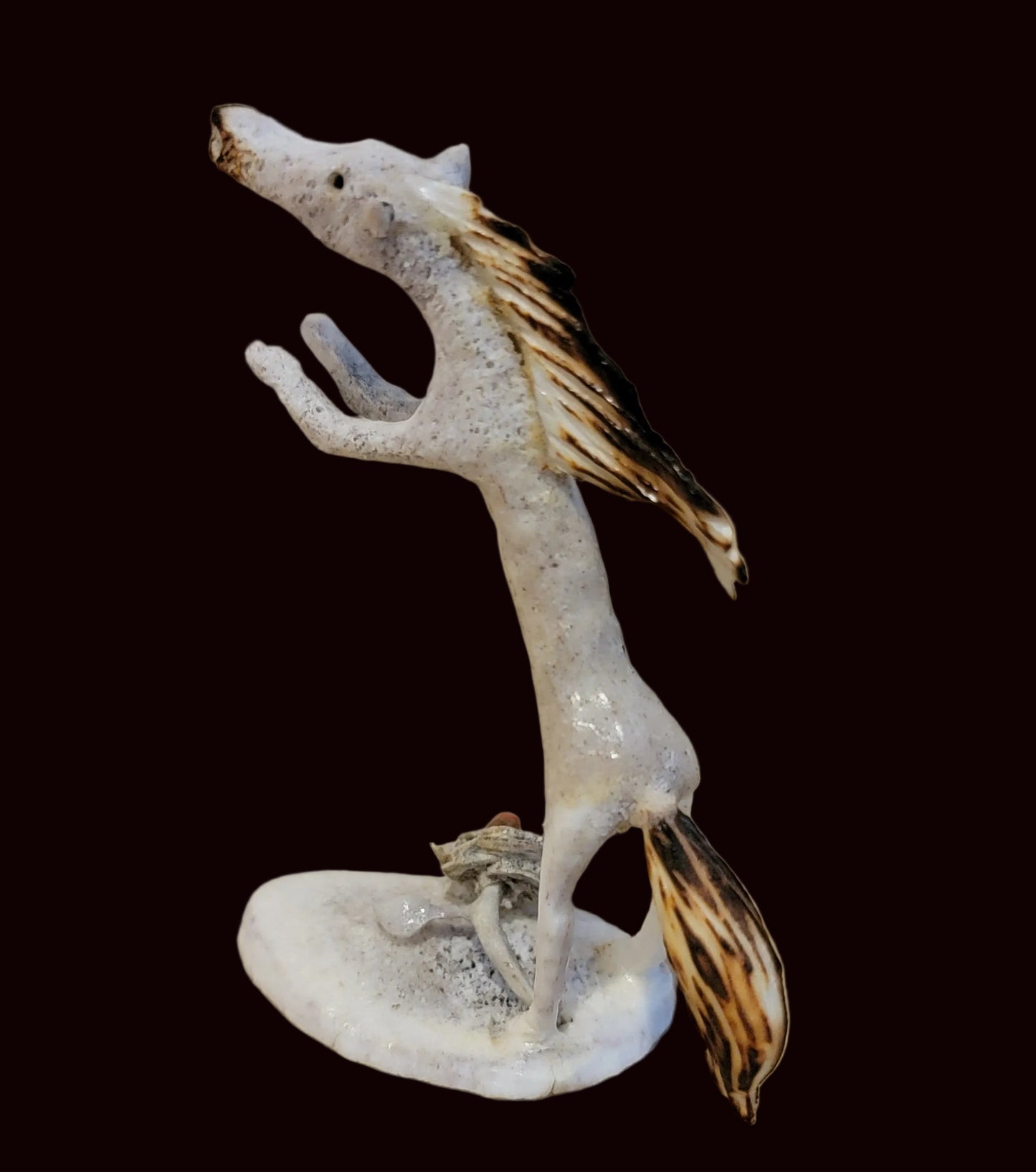 Antler Circus Horse w/ Rose Zuni Fetish