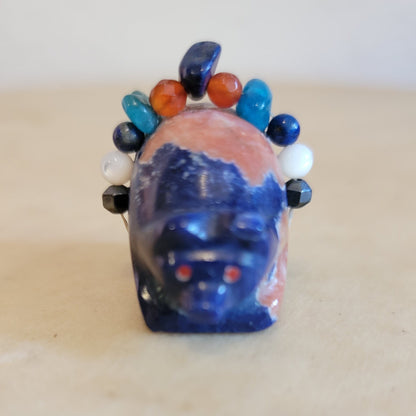 Fancy Sodalite Zuni Fetish Bear