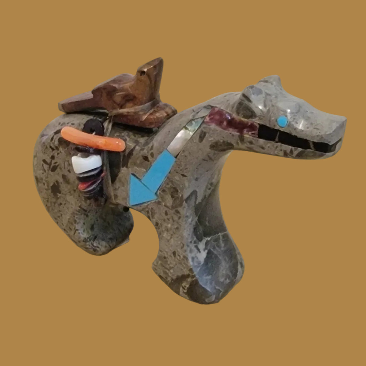 Rearing Back Fancy Heratlined Horse w/Messenger Bird Pack