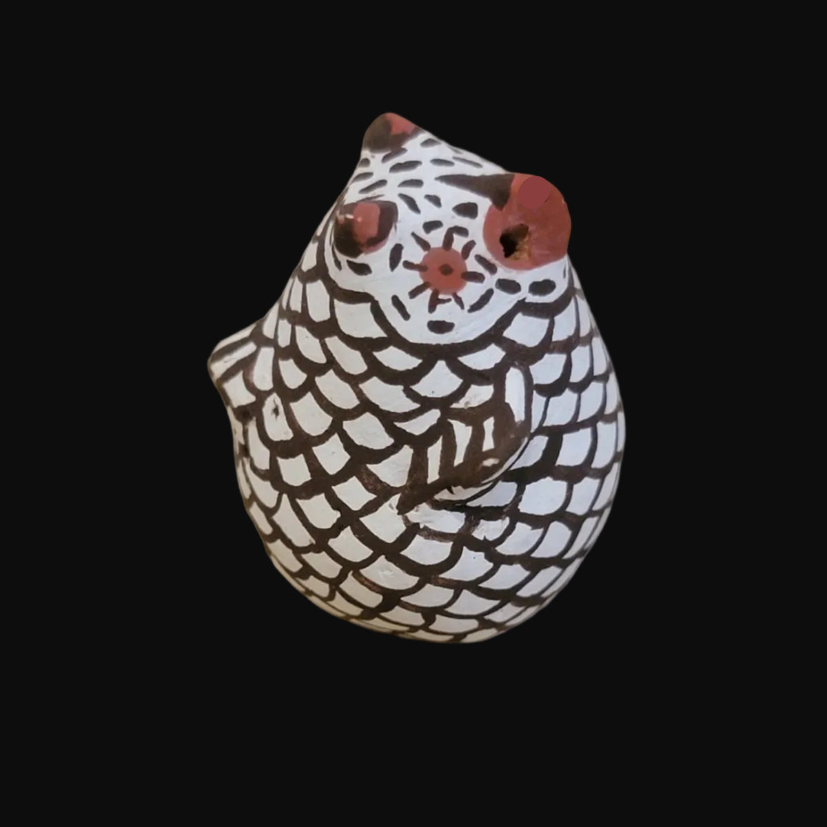 Traditional Miniature Zuni Owl Pueblo Pottery