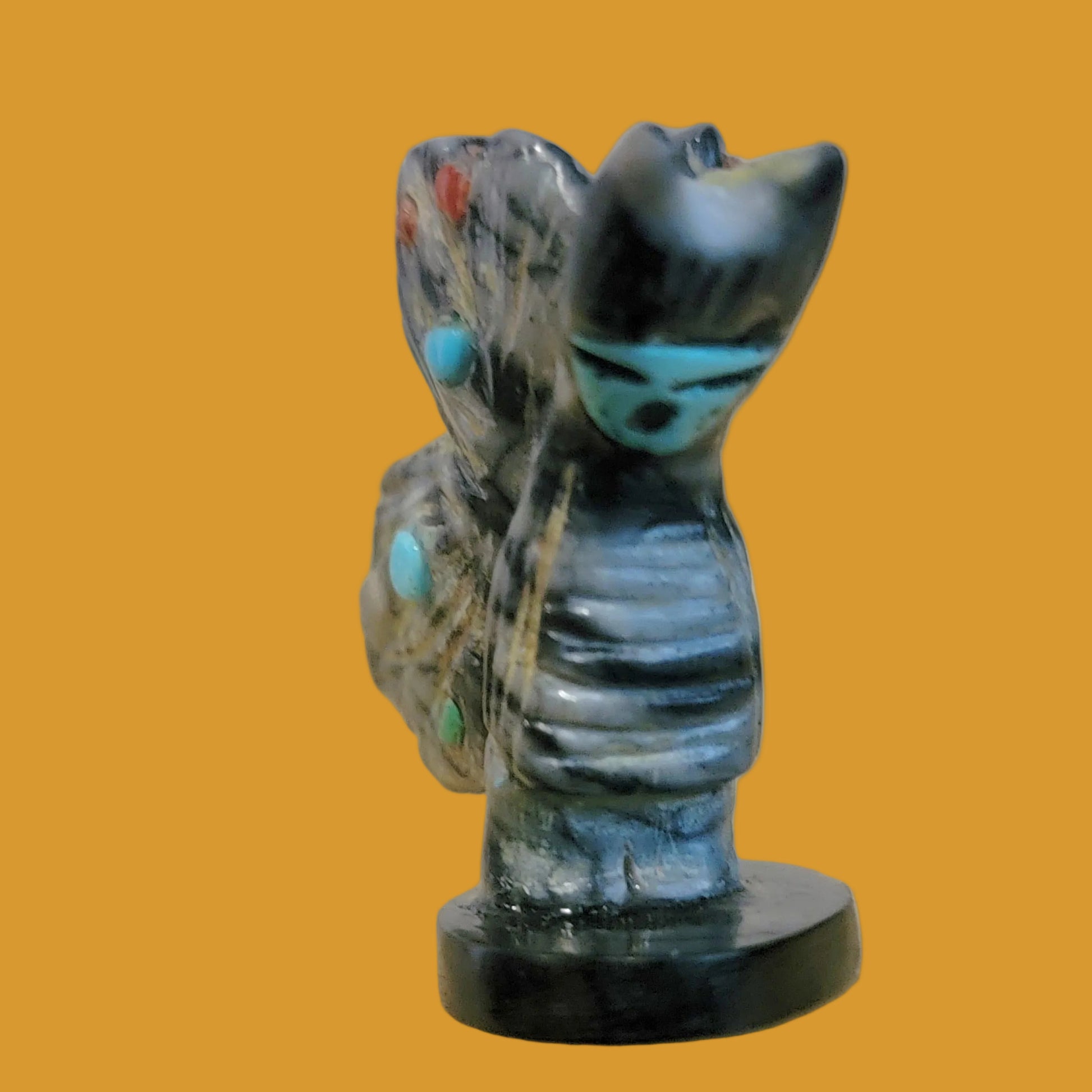 Picasso Marble Zuni Butterfly Maiden Zuni Fetish