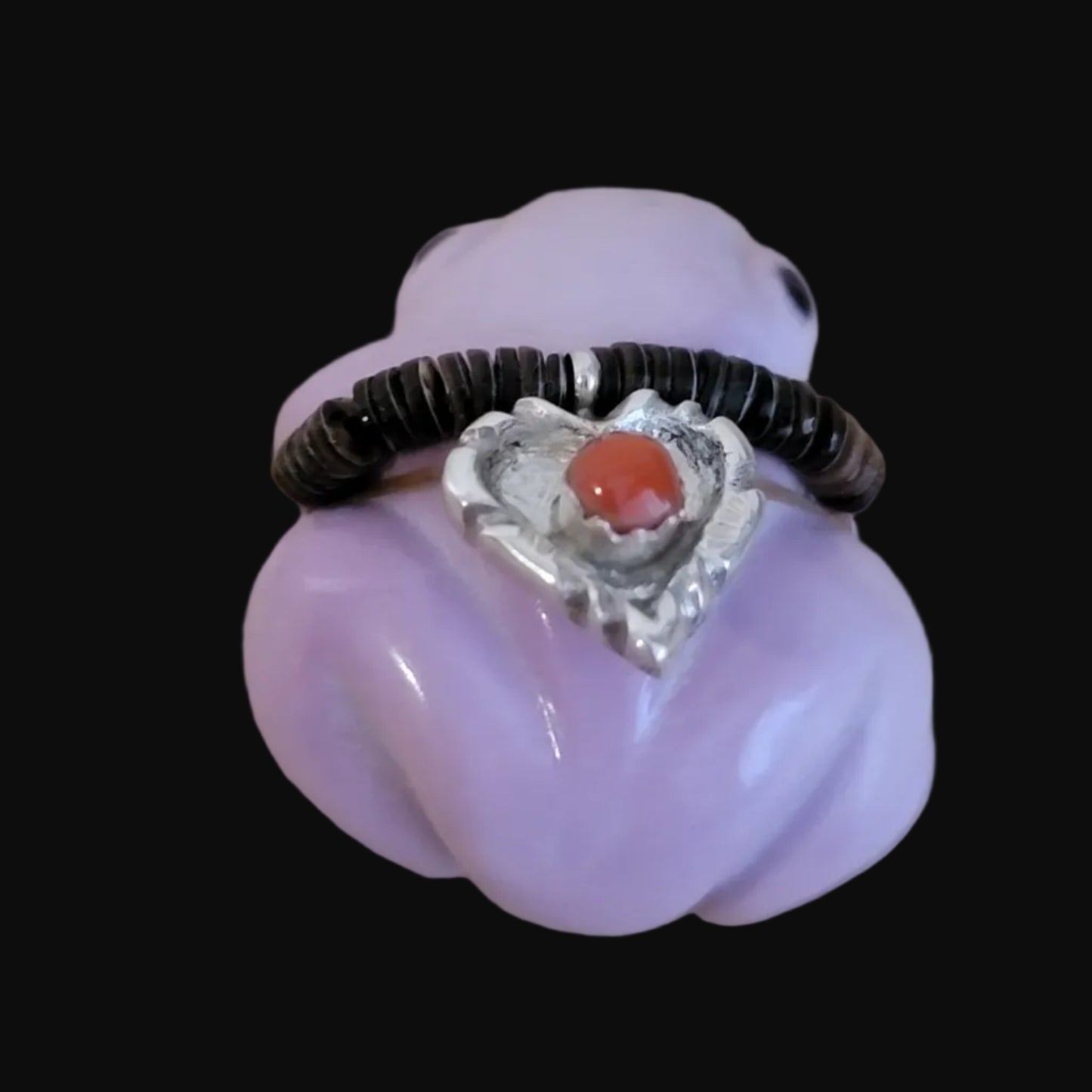Adorable Phosphosiderite Frog w/Bling Zuni Fetish
