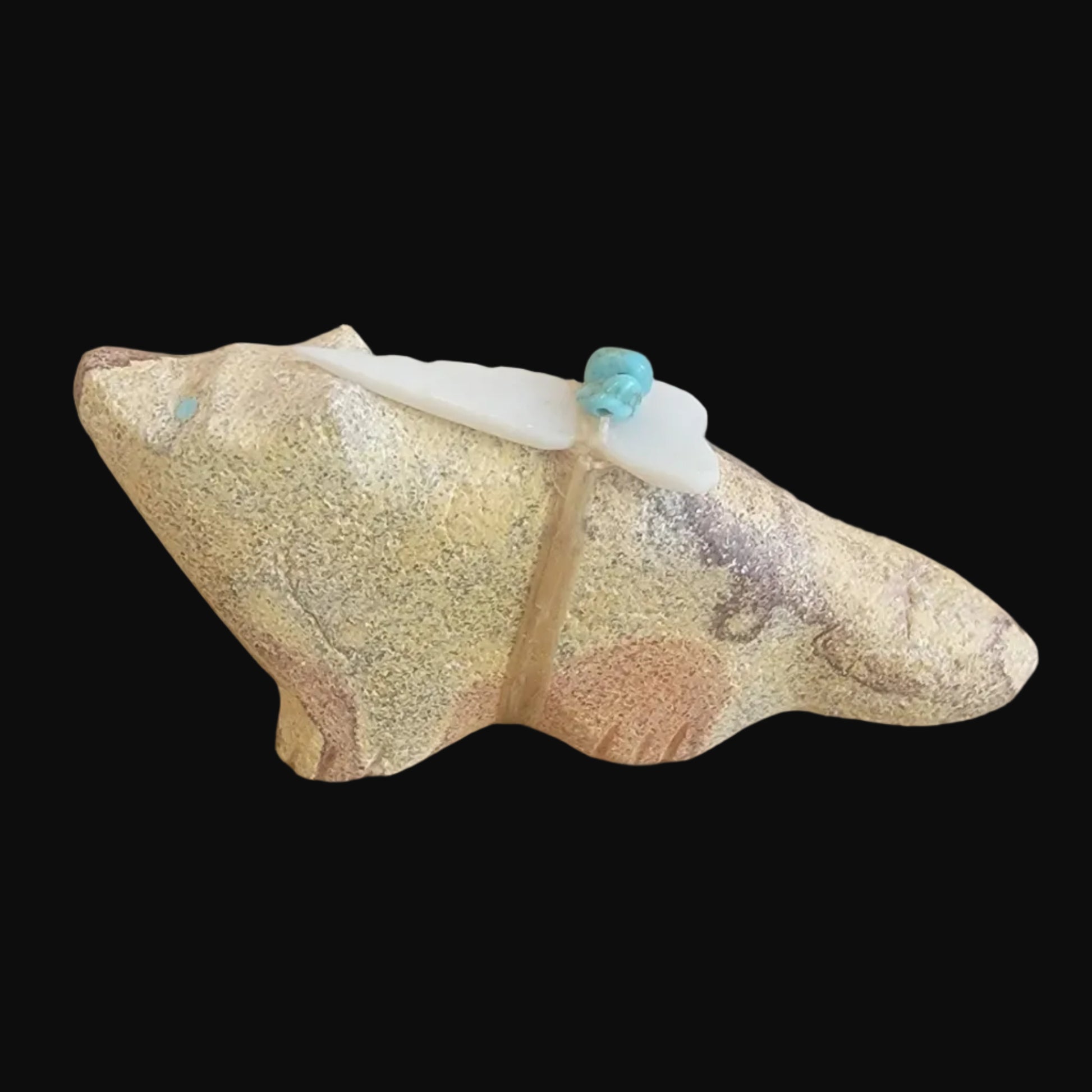 Sandstone Wolf Zuni Fetish