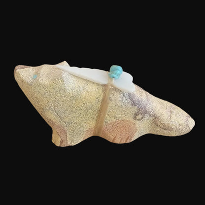 Sandstone Wolf Zuni Fetish