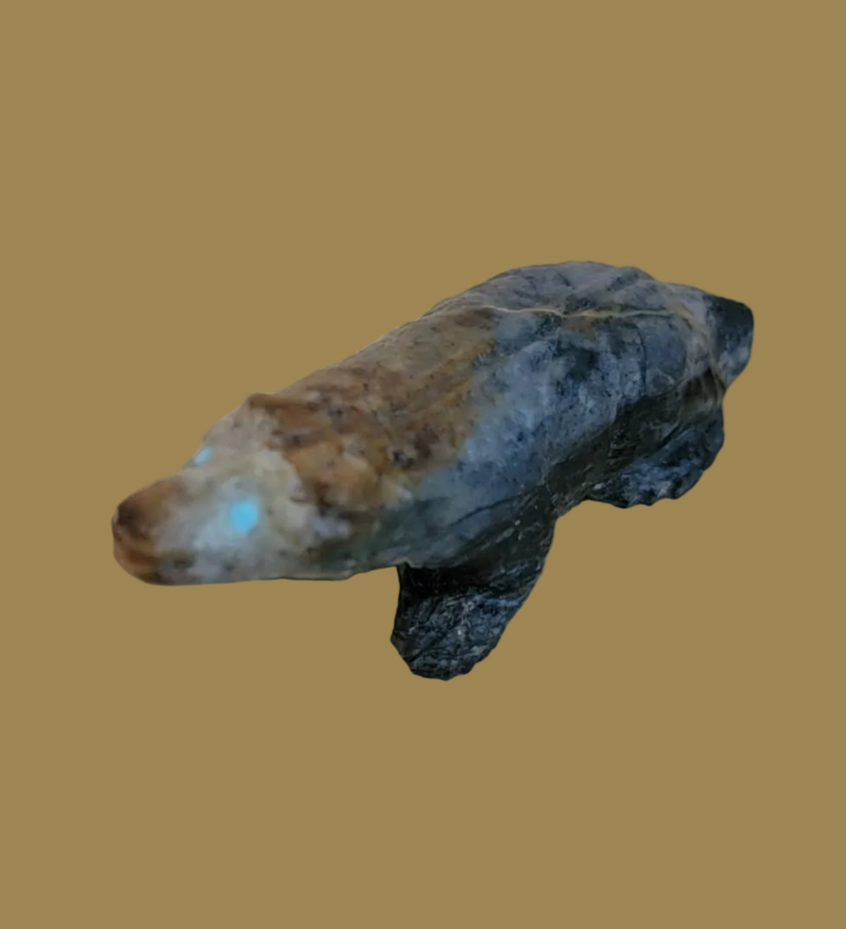 Picasso Marble Realistic Badger Zuni Fetish