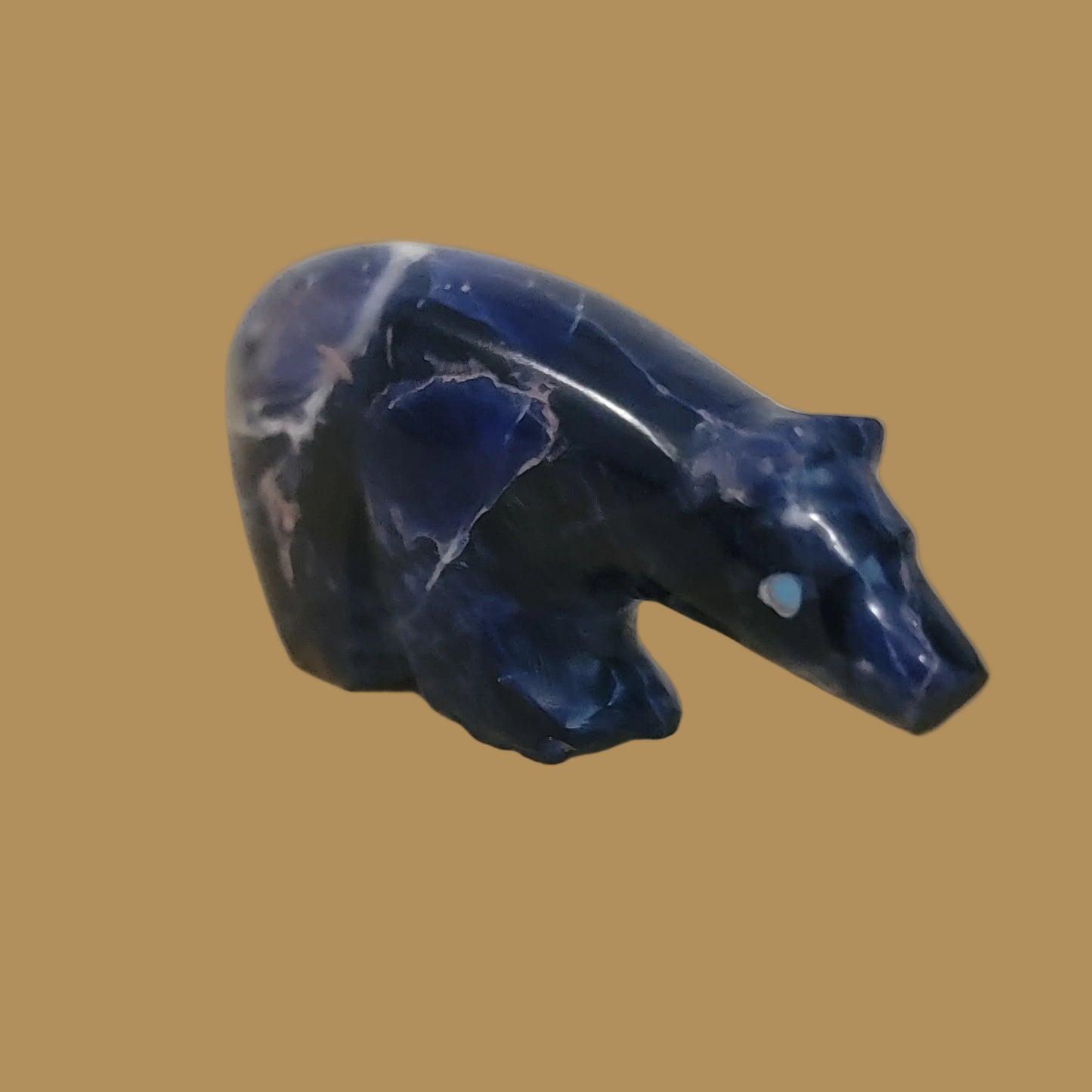 Cobalt Blue Sodalite Long Necked Zuni Fetish Bear