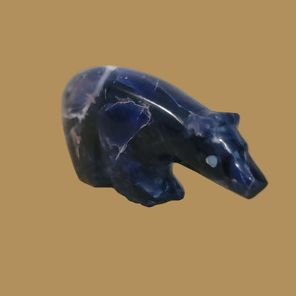 Cobalt Blue Sodalite Long Necked Zuni Fetish Bear