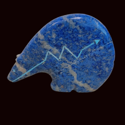 Denim Lapis Medicine Bear Zuni Fetish