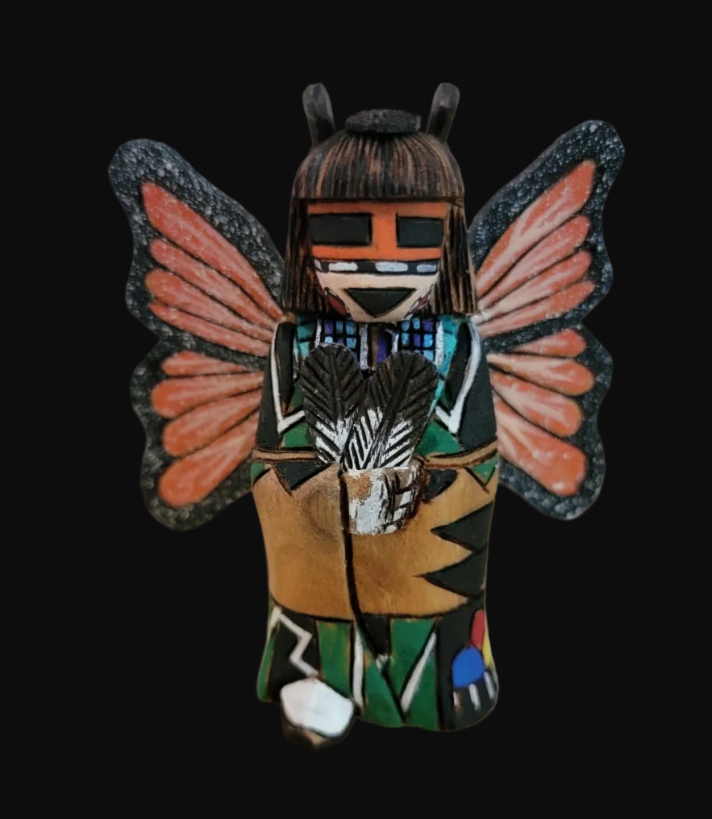 Hopi Cottonwood Root Butterfly Maiden Kachina/ Folk Art/ Zuni Fetish